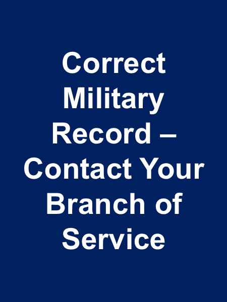 Click this image to go to information on correcting a military record Click this image to go to information on correcting a military record